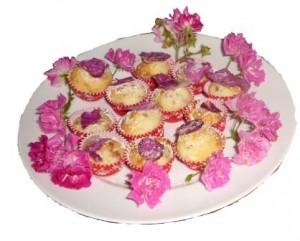 Muffins mit Blüten 1